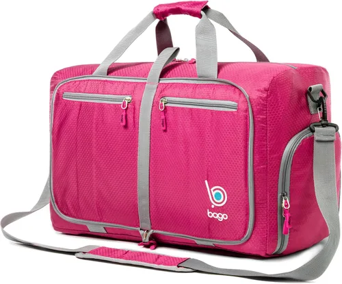 Vista 34 de Bago Travel Duffle Bag for Women & Men. Medium Duffel Bag for Traveling Todo negro