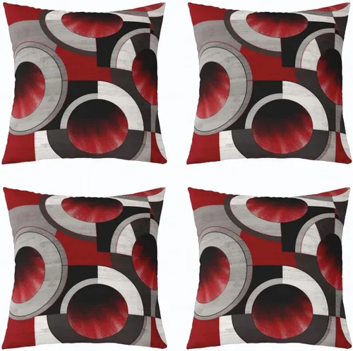 Vista 47 de Castle Fairy Fundas de almohada modernas con estampado de líneas geométricas de doble cara de 16 x 16 pulgadas, fundas de almohada de espirales