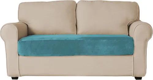Vista 29 de Fundas de cojín de terciopelo para sofá, fundas de cojín individuales elásticas, antideslizantes, protector de muebles lavable, fundas de cojín