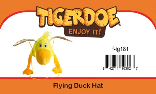 Vista 6 de Tigerdoe Sombrero de pato aleteando ala novedad animal de granja cerdo accesorio de disfraz amarillo
