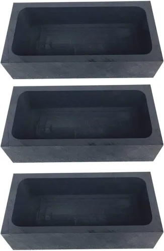 Vista 6 de Molde de lingote de grafito de oro y plata para fundir refinación de fundición (4.4 lbs)