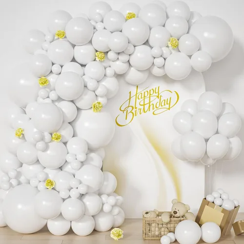 Vista 14 de Kit de arco de globos negros, 129 piezas de diferentes tamaños 18, 12, 10, 5 pulgadas, kit de guirnalda de globos negros para graduación, Halloween