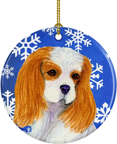 Vista 142 de Caroline's Treasures Cavalier Spaniel - Adorno de cerámica para colgar en el árbol de Navidad, para el hogar, Navidad, fiestas, regalo, 3 pulgadas