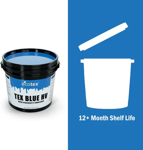Vista 5 de Ecotex® Tex Blue HV Emulsión (Pinta - 16 onzas), emulsión de serigrafía pre-Sensibilizada de alta viscosidad, para tintas de plastisol y UV