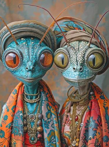 Vista 8 de Cross & Glory - Conoce a los alienígenas: Kael y Narae - Rompecabezas de 1000 piezas Historia de amor intergaláctica Rompecabezas alienígenas
