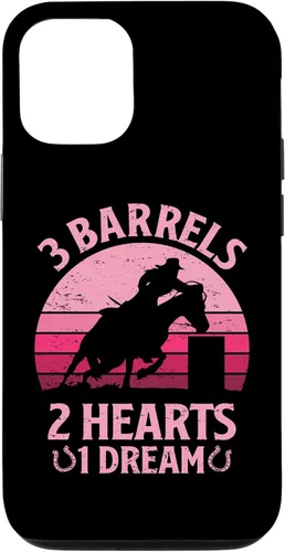 Vista 26 de iPhone 16 3 Barrels 2 Hearts 1 Dream Barrel Racer Barrel Racing Rodeo Case