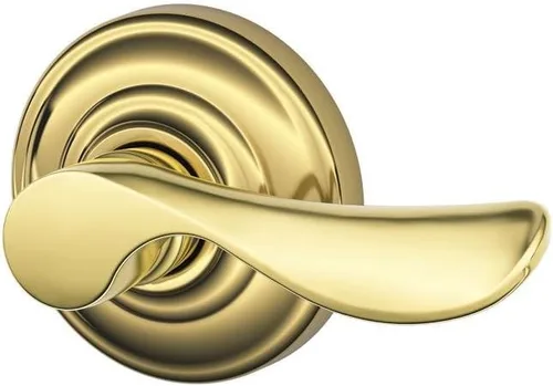 Vista 2 de Schlage Lock Company - Maneta para apertura a la derecha Champagne con cerradura sin giro y moldura Andover, bronce envejecido (F170 CHP 716 AND RH)