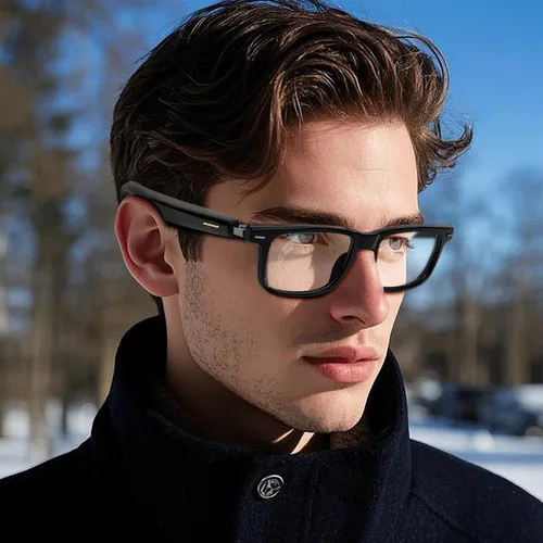 Vista 6 de Gafas inteligentes de traducción AI con Chat GPT, Bluetooth 5.3 para hombres y mujeres con 150 idiomas y acentos, IP67, lentes de cambio