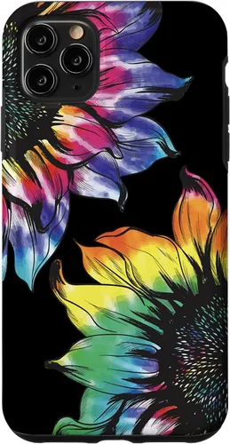Vista 13 de Tie Dye Sunflower Phone Case Fun Colorful Retro Hippie Gift Case for iPhone 17