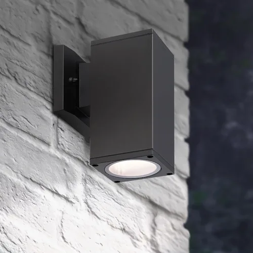 Vista 12 de ASD Lámpara de pared cuadrada para exteriores de 1 luz, enchufe de bombilla E26 de 60 W, 120 V, ETL, cilindro hacia arriba, luces LED