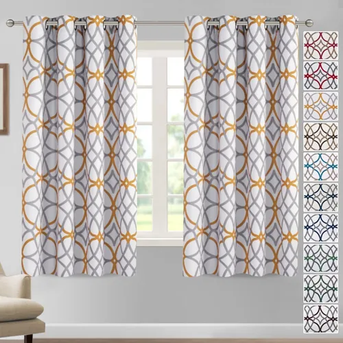 Vista 35 de H.VERSAILTEX Cortinas opacas de 63 pulgadas de largo, juego de 2 paneles de cortinas térmicas y cortinas para tratamiento de ventana, reducción