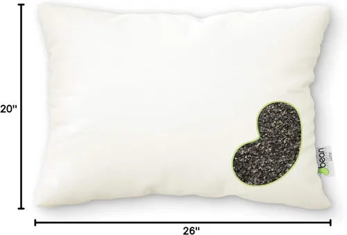 Vista 9 de Bean Products WheatDreamz - Almohada estándar, fabricada en Estados Unidos, funda de algodón orgánico con cremallera rellena de trigo sarraceno