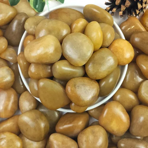 Vista 9 de YISZM - Piedras negras para plantas, 2 libras, rocas naturales de río pulidas de 1-2 pulgadas de alto para paisajismo, piedras decorativas