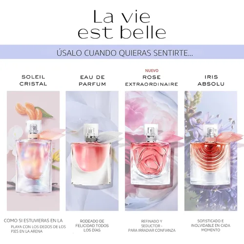 Vista 8 de Lancôme La Vie Est Belle Eau de Parfum - Fragancia de Larga Duración con Notas de Iris, Pachulí Terroso, Vainilla Cálida y Azúcar Espumoso - Perfume