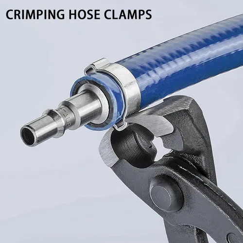 Vista 5 de AKIHISA Alicates de abrazadera de oreja de 9 pulgadas, herramienta engarzadora de acero cromo vanadio, extractor de clavos, herramienta de engarce