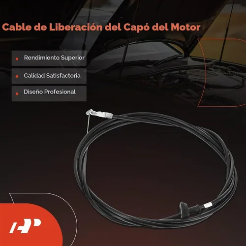 Vista 3 de A-Premium Cable de liberación del capó delantero sin mango compatible con Honda Civic 1992 1993 1994 1995, 91.1 pulgadas