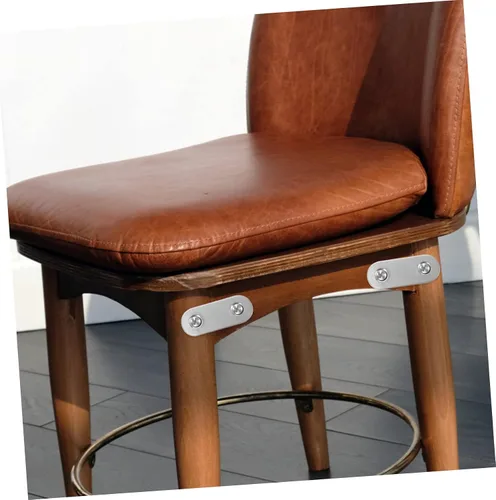 Vista 4 de OSALADI Soporte de estante cromado 22 unids acero inoxidable placa de ángulo recto soportes de metal para madera plana