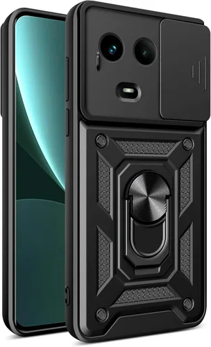 Vista 213 de Compatible con Tecno Pova Neo 2 Bracket Shell, con cubierta deslizante para lente de cámara compatible con Tecno Pova Neo 2 LG6n Case Negro