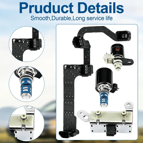 Vista 6 de Kit de válvula electromagnética de transmisión 4R70W 4R75W para Ford F150 E150 E250 E350 Kit de solenoide de 4 piezas para Lincoln Town Car