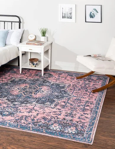 Vista 40 de Unique Loom Renaissance Collection - Alfombra rectangular de 2 x 3 pies 1 pulgada, color azul y verde