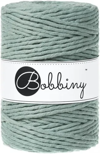 Vista 18 de Bobbiny Cordón de macramé XXL de 0.197 in de una sola capa (aguamarina), 108 yardas/330 pies (100% algodón reciclado)