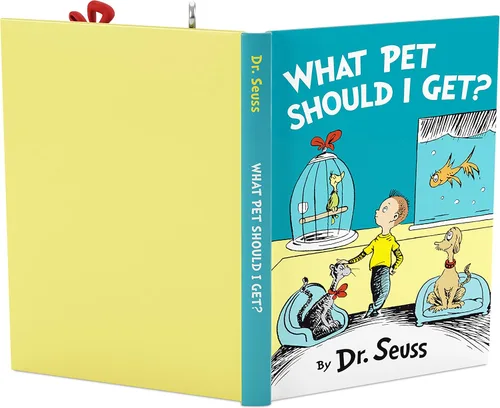 Vista 3 de Hallmark 1595QXI3382 Dr. Seuss ¿Qué mascota debo conseguir? Adornos navideños de recuerdo