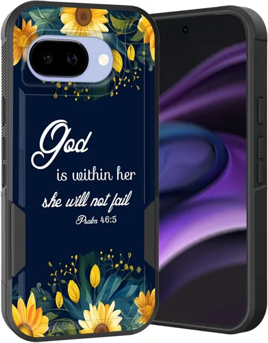 Vista 71 de Funda para Pixel 6A, Híbrida de Doble Capa de Servicio Pesado Resistente a Prueba de Golpes PC Duro + Funda Protectora de Silicona Suave para Google