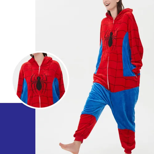Vista 6 de SWEETXIN Pijama unisex para adultos y niños, para Halloween, Navidad, ropa de dormir, traje de cosplay para mujeres y hombres