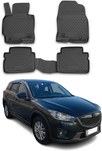 Vista 14 de OMAC Alfombrillas de maletero para Mazda CX-5 2013-2016, impermeables, traseras, TPE, negras