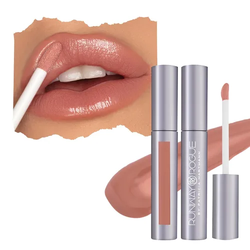 Vista 11 de Runway Rogue Brillo de labios clásico, brillo labial hidratante ultra transparente rosa perlado pálido, 'Bride in Show