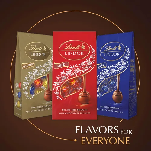 Vista 6 de Lindt Lindor - Trufas de chocolate extra oscuro 60 %, caramelo de chocolate negro con centro de trufa suave y derretida, ideal para regalar, 5.1