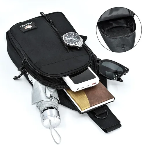 Vista 6 de Bolso bandolera para hombre, bolsillo antirrobo de nailon, bolsos cruzados de moda, mochila de hombro para el trabajo al aire libre, viajes