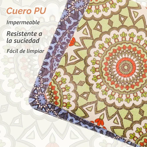 Vista 4 de Yalikop Espejo de Bolsillo con Diseño de Mandala Mini Espejo Compacto de Maquillaje de Viaje Accesorios de Belleza con Aumento de Doble Cara Espejo