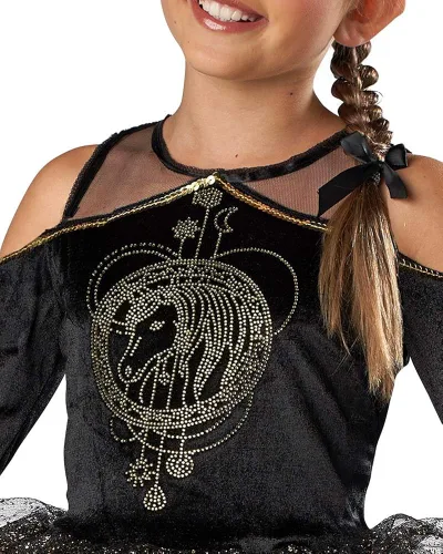 Vista 2 de Seasons Disfraz de unicornio de Halloween para niñas disfraz de diosa dorada con tocado