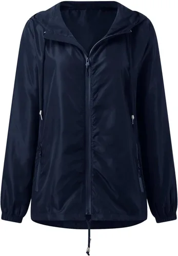 Vista 9 de Chaqueta de lluvia ligera con capucha para mujer, cremallera completa, resistente al viento, cálida, impermeable, rompevientos, deportiva, abrigo