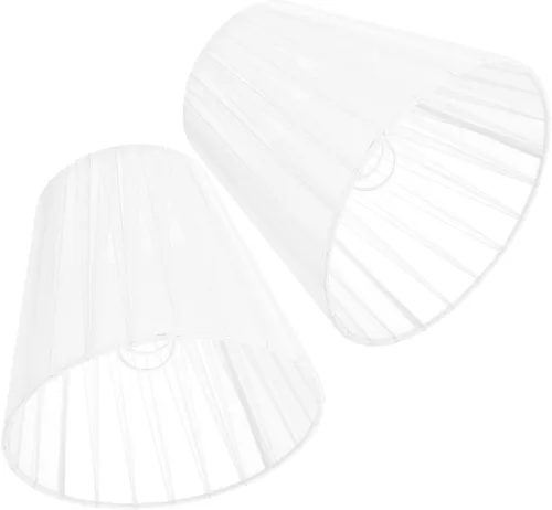 Vista 12 de Baluue Pantallas de lámpara pequeñas – 2 piezas con clip en la pantalla de la lámpara de tela suave de hongos plisados para lámparas de mesa, luces