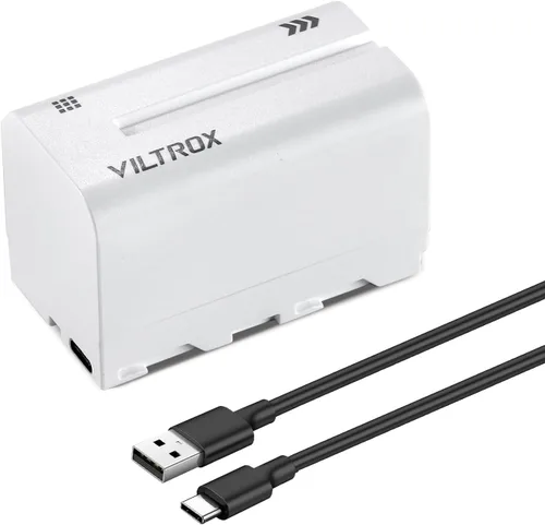 Vista 9 de VILTROX Batería de iones de litio NP-F550, 1 paquete (2200 mAh), repuesto para Sony NP-F550 F570 F750 F770 F950 F960 F970, compatible con luz LED