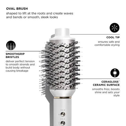 Vista 15 de Aire 360 Ceramic Dual Voltage Air Styler Blowout Kit with Curling Attachments, Oval Brush & Drying Concentrator Fast, Healthy Blowouts and