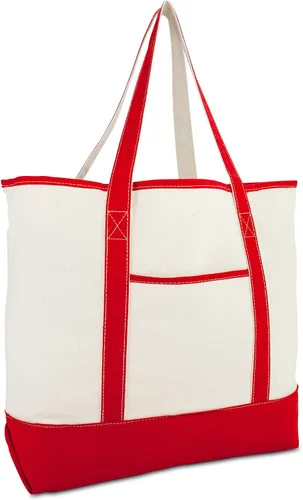 Vista 9 de Bolsa de mano de lujo con parte superior abierta de 22 pulgadas con bolsillo exterior