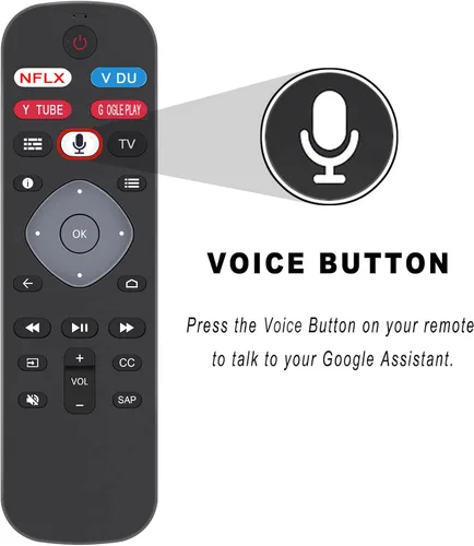Vista 2 de URMT26RST004 Control remoto de repuesto de voz para Philips TV 65PFL5504/F7 65PFL5604/F7 65PFL5704/F7 65PFL5766/F7 50PFL5766/F7 43PFL5766/F7
