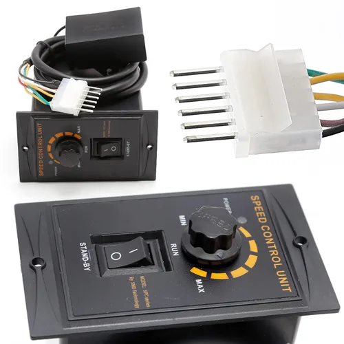 Vista 6 de Motor de engranaje de la CA de 250W 5K 110V, motor variable ajustable del reductor del engranaje con el regulador de la velocidad para la industria