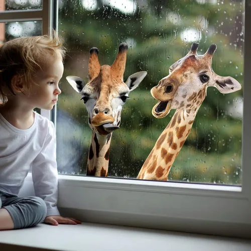 Vista 8 de Calcomanías de pared con estampado de vaca, calcomanías de automóvil, regalos para amantes de las vacas para niñas, niños, dormitorio, cuarto