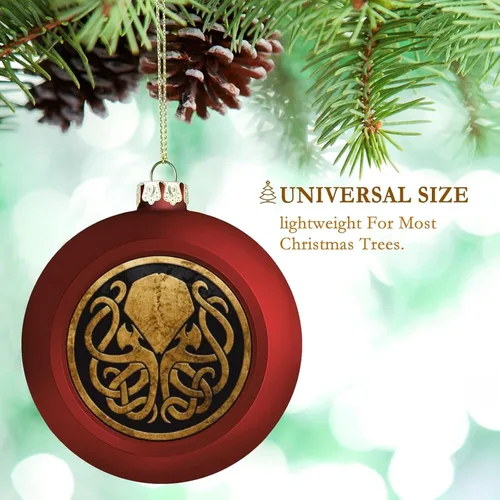Vista 3 de Cthulhu - Bolas de Navidad inastillables para decoración colgante de árbol de Navidad