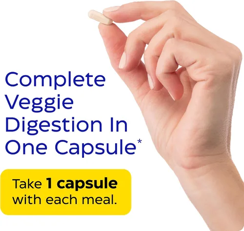 Vista 5 de Enzymedica VeggieGest, Soporte para Dietas Vegetarianas/Veganas - 60 Cápsulas