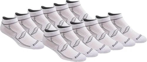 Vista 6 de Saucony Calcetines invisibles Rundry Bolt Performance para hombre, disponibles en tallas M-XXL (6, 12, 18 pares)