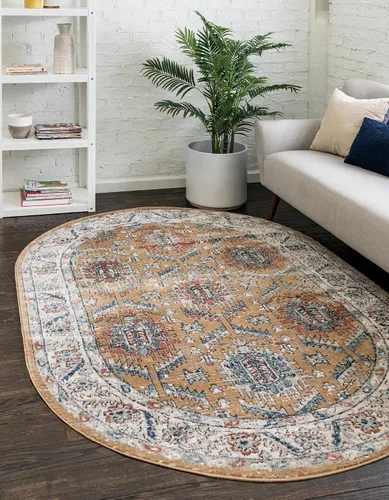 Vista 26 de Unique Loom Colección Nyla - Alfombra de área - Princesa (2 pies x 3 pies 1 pulgada, rectangular, rosa salmón/marrón)