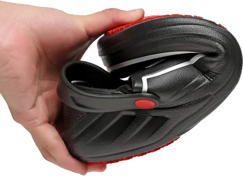 Vista 5 de Zapatos de trabajo de seguridad antideslizantes para hombres y mujeres, para enfermería de jardín, resistentes al agua, para cocina, chef, Negro, 9