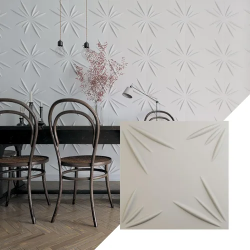 Vista 24 de Ekena Millwork WP20X20INWH 19 5/8 pulgadas de ancho x 19 5/8 pulgadas de alto Inula EnduraWall Decorativo 3D Panel de Pared Cubre 2.67 pies cuadrados