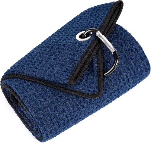 Vista 24 de Mile High Life Toalla de golf premium de tejido de gofre, 16 x 24 pulgadas, extra absorbente y de secado rápido, microfibra ultrasuave, clip