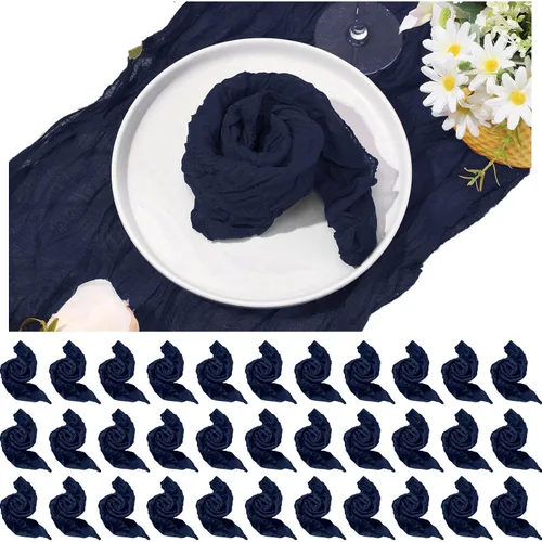 Vista 10 de Mixweer 50 servilletas de gasa de 20 x 20 pulgadas, servilletas de algodón de gasa arrugada, servilletas de tela de queso, servilletas de tela Beige